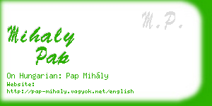 mihaly pap business card